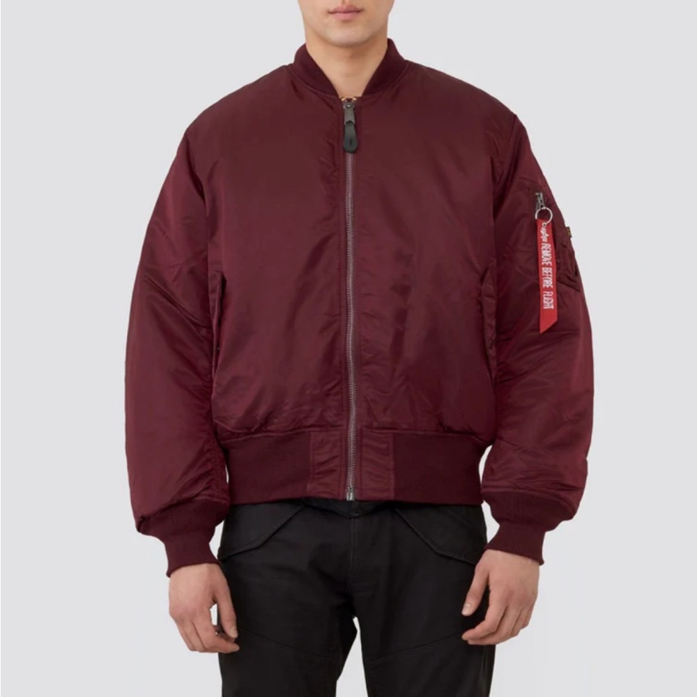 Alpha Industries Maroon Bomber Size Small (Men’s)